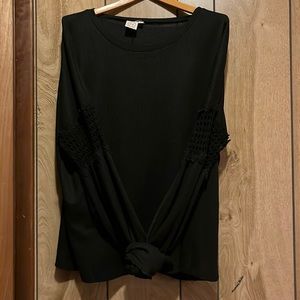 Super soft blouse with cutout bell tapered sleeve xxl
